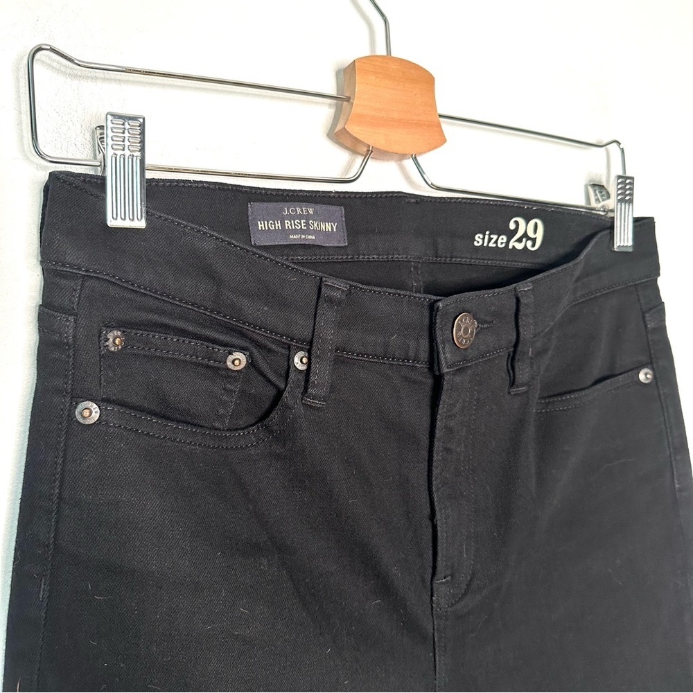 J. Crew | Black High Rise Skinny Jeans Size 29 - Picture 2 of 7